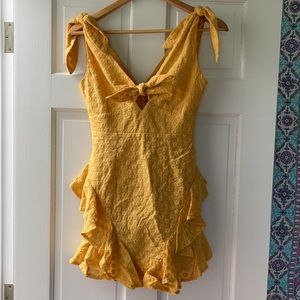 Yellow Hello Molly Mini Dress